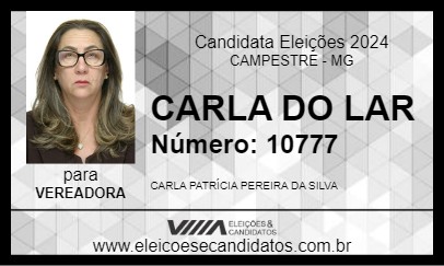 Candidato CARLA DO LAR 2024 - CAMPESTRE - Eleições