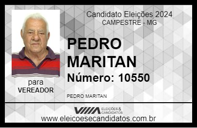 Candidato PEDRO MARITAN 2024 - CAMPESTRE - Eleições