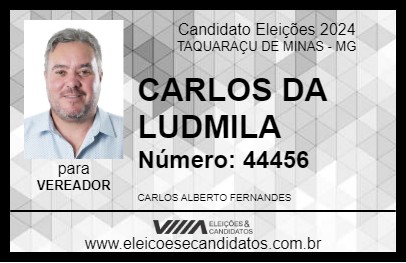 Candidato CARLOS DA LUDMILA 2024 - TAQUARAÇU DE MINAS - Eleições