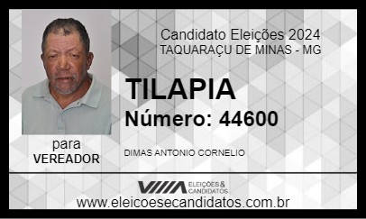 Candidato TILAPIA 2024 - TAQUARAÇU DE MINAS - Eleições