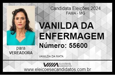 Candidato VANILDA DA ENFERMAGEM 2024 - FAMA - Eleições