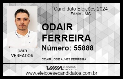 Candidato ODAIR FERREIRA 2024 - FAMA - Eleições