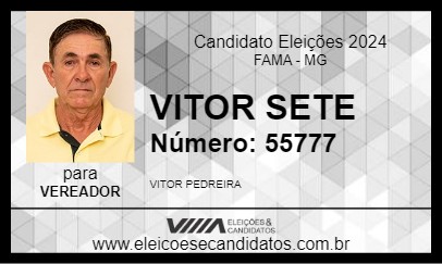 Candidato VITOR SETE 2024 - FAMA - Eleições