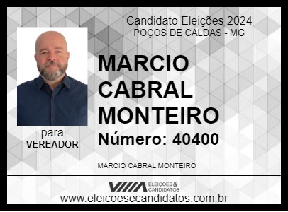 Candidato MARCIO CABRAL MONTEIRO 2024 - POÇOS DE CALDAS - Eleições