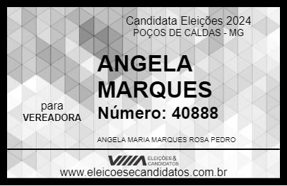 Candidato ANGELA MARQUES 2024 - POÇOS DE CALDAS - Eleições