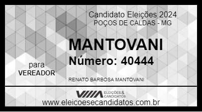 Candidato MANTOVANI 2024 - POÇOS DE CALDAS - Eleições