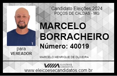 Candidato MARCELO BORRACHEIRO 2024 - POÇOS DE CALDAS - Eleições