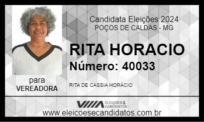 Candidato RITA HORACIO 2024 - POÇOS DE CALDAS - Eleições