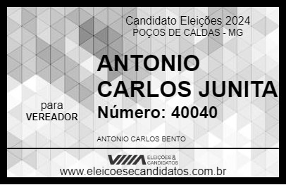 Candidato ANTONIO CARLOS JUNITA 2024 - POÇOS DE CALDAS - Eleições