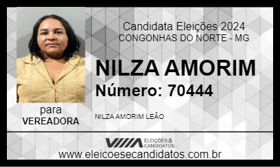 Candidato NILZA AMORIM 2024 - CONGONHAS DO NORTE - Eleições