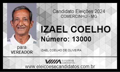 Candidato IZAEL COELHO 2024 - COMERCINHO - Eleições