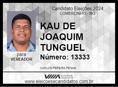 Candidato KAU DE JOAQUIM TUNGUEL 2024 - COMERCINHO - Eleições