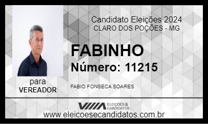 Candidato FABINHO 2024 - CLARO DOS POÇÕES - Eleições