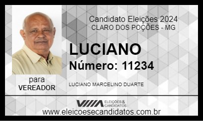 Candidato LUCIANO 2024 - CLARO DOS POÇÕES - Eleições