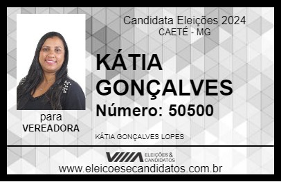 Candidato KÁTIA GONÇALVES 2024 - CAETÉ - Eleições