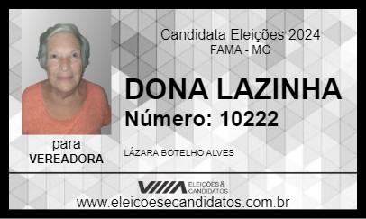 Candidato DONA LAZINHA 2024 - FAMA - Eleições