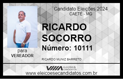 Candidato RICARDO SOCORRO 2024 - CAETÉ - Eleições