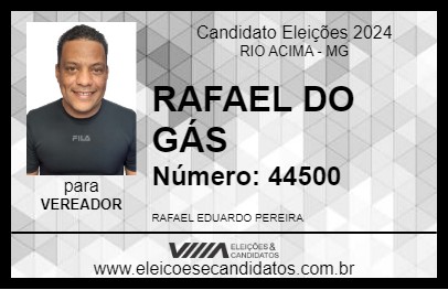 Candidato RAFAEL DO GÁS 2024 - RIO ACIMA - Eleições