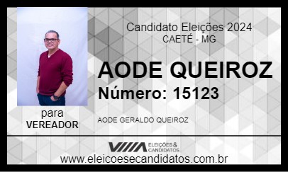 Candidato AODE QUEIROZ 2024 - CAETÉ - Eleições