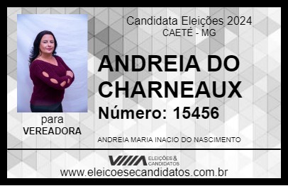 Candidato ANDREIA DO CHARNEAUX 2024 - CAETÉ - Eleições