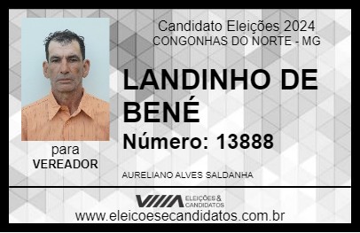 Candidato LANDINHO DE BENÉ 2024 - CONGONHAS DO NORTE - Eleições