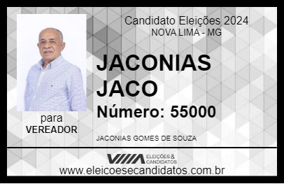 Candidato JACONIAS JACO 2024 - NOVA LIMA - Eleições