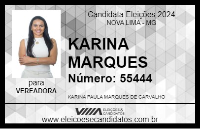 Candidato KARINA MARQUES 2024 - NOVA LIMA - Eleições