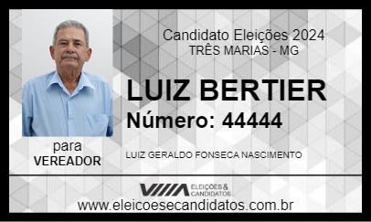 Candidato LUIZ BERTIER 2024 - TRÊS MARIAS - Eleições