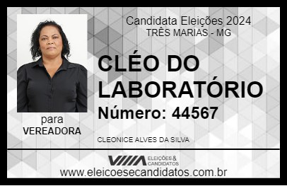 Candidato CLÉO DO LABORATÓRIO 2024 - TRÊS MARIAS - Eleições