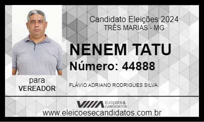 Candidato NENEM TATU 2024 - TRÊS MARIAS - Eleições