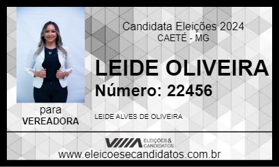 Candidato LEIDE OLIVEIRA  2024 - CAETÉ - Eleições