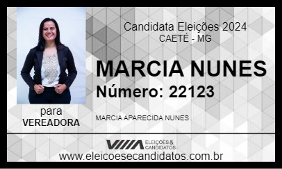 Candidato MARCIA NUNES 2024 - CAETÉ - Eleições