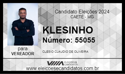 Candidato KLESINHO 2024 - CAETÉ - Eleições