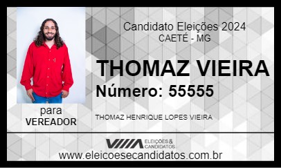 Candidato THOMAZ VIEIRA  2024 - CAETÉ - Eleições