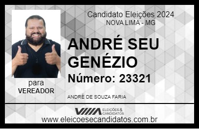 Candidato ANDRÉ SEU GENÉZIO 2024 - NOVA LIMA - Eleições