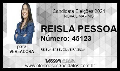 Candidato REISLA PESSOA 2024 - NOVA LIMA - Eleições