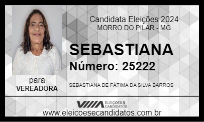 Candidato SEBASTIANA 2024 - MORRO DO PILAR - Eleições