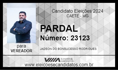 Candidato PARDAL 2024 - CAETÉ - Eleições