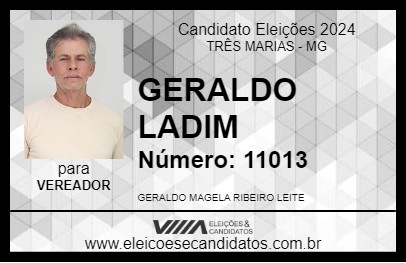 Candidato GERALDO LADIM 2024 - TRÊS MARIAS - Eleições