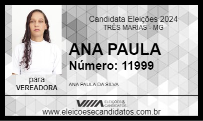 Candidato ANA PAULA 2024 - TRÊS MARIAS - Eleições