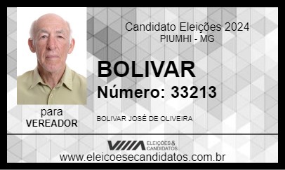 Candidato BOLIVAR 2024 - PIUMHI - Eleições