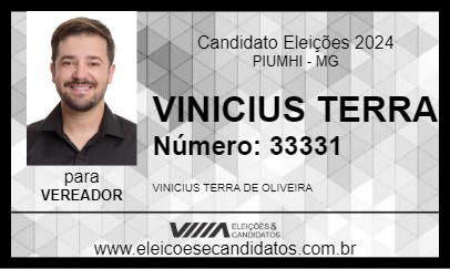 Candidato VINICIUS TERRA 2024 - PIUMHI - Eleições