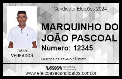 Candidato MARQUINHO DO JOÃO PASCOAL 2024 - GUARANÉSIA - Eleições