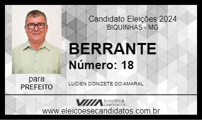 Candidato BERRANTE 2024 - BIQUINHAS - Eleições