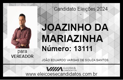 Candidato JOAZINHO DA MARIAZINHA 2024 - MORADA NOVA DE MINAS - Eleições