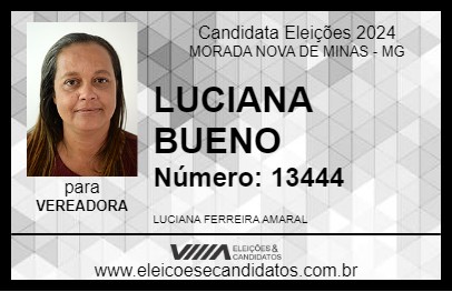 Candidato LUCIANA BUENO 2024 - MORADA NOVA DE MINAS - Eleições