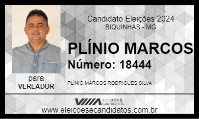 Candidato PLÍNIO MARCOS 2024 - BIQUINHAS - Eleições