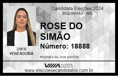 Candidato ROSE DO SIMÃO 2024 - BIQUINHAS - Eleições