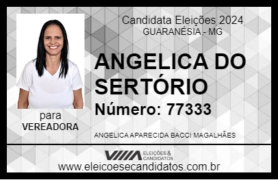 Candidato ANGELICA DO SERTÓRIO 2024 - GUARANÉSIA - Eleições