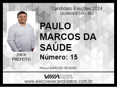 Candidato PAULO MARCOS DA SAÚDE 2024 - GUARANÉSIA - Eleições